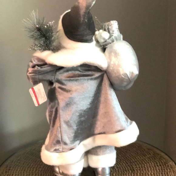 Christmas Stunning Silver Santa 20” Tall NWT Metallic Threads Realistic - Picture 7 of 10